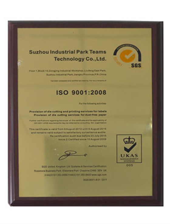 2009年 ISO 9001 2008質量體系認證 EN【天勢科技】