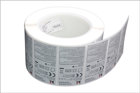 電源不干膠標簽